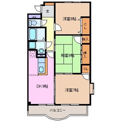 南日永駅 徒歩10分 1階の物件間取画像